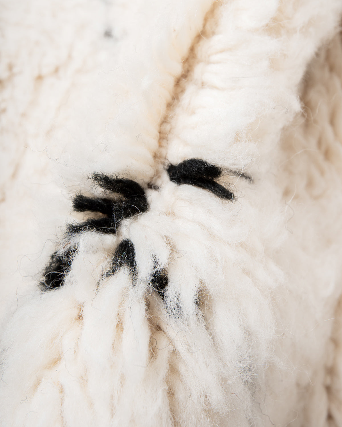 Modern, designer, handcrafted Berber rug from Morocco. Beniourain carpet with beautiful colours and patterns and fluffy wool texture.